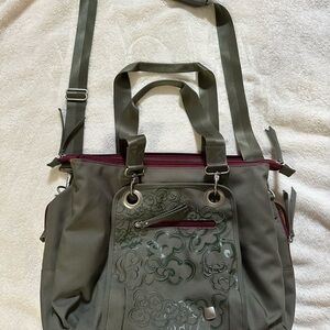 Haiku Green Laptop Bag with Convertible Design